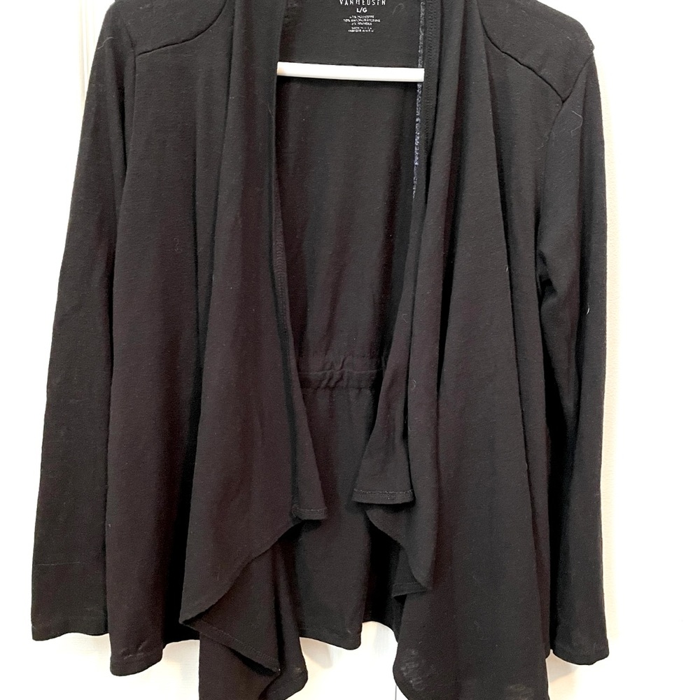 VanHeusen Black Cardigan Size Large.